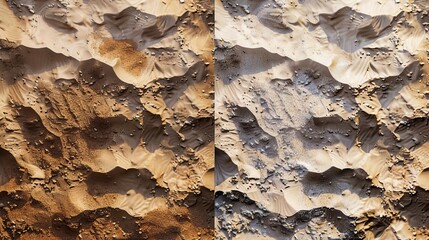 Two Different Textures Of Sand