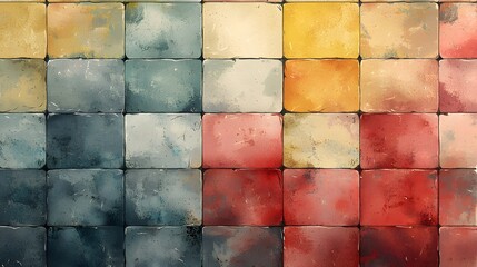 Abstract Colorful Tile Wall.