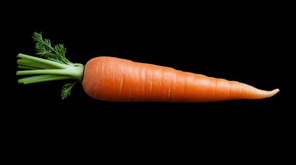 Canvas Print - carrot isolated on black background