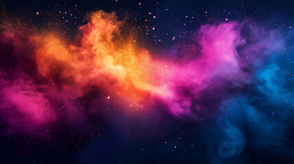 Wall Mural -  abstract colorful background with smoke
