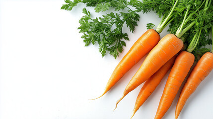 Canvas Print - fresh organic carrot isolated on white background