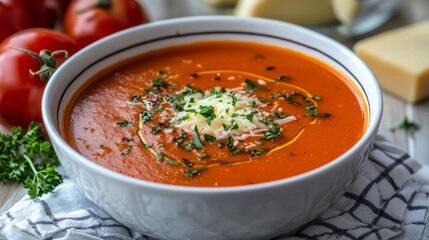 scrumptious cheddar cheese and tomato soup