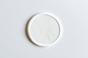 a rounded embroidered patch mockup showcases clear, detailed circular stitches against a pristine wh