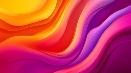 Wall Mural - A vibrant abstract design featuring flowing waves of color, creating a dynamic and energetic visual experience.