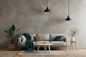 Wall Mural - Natural Gray Plaster Concrete Wall Texture Overview