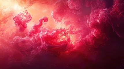 Poster - Abstract pink and red clouds in a swirling motion. This photo can be used for backgrounds, website designs, or other creative projects.