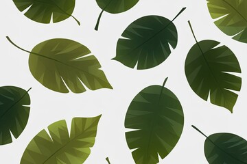 Wall Mural - Serene Bay Leaf Shadow Overlay on White Background for Stunning Visuals