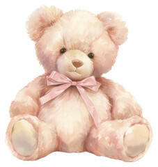 Poster - PNG  Adorable plush teddy bear illustration