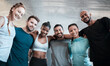 © Haas/peopleimages.com - Group, portrait and diversity for workout, gym training and exercise class or healthcare for bonding and wellness. People, smile and motivation for sports, teamwork or support for collaboration