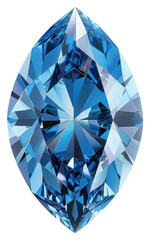 Wall Mural - PNG Brilliant blue marquise cut gemstone
