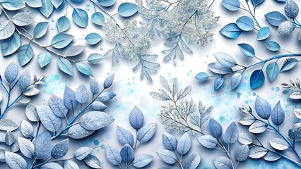 Canvas Print - background with snowflakes