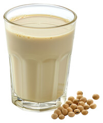 Poster - PNG Healthy soy milk glass beverage