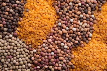 lentils isolated on white background