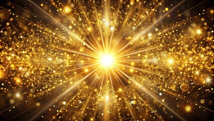 Eye-catching explosion of gold sparkles, gold, explosion, sparkles, shiny, bright, glittering, eye-catching