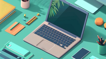 Poster - Explore the educational applications of laptop mockups in digital design courses.