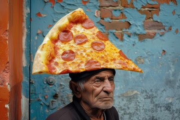 Pizza-Hatted Man