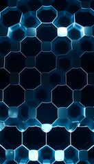 Wall Mural - Hexagon pattern background. Modern technology and network concept isolated with white highlights, png