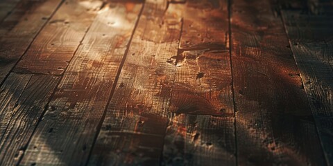 Poster - Rustic Brown Wooden Surface