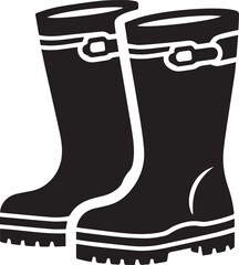 Rubber Boots vector icon illustration, Rubber boots icon