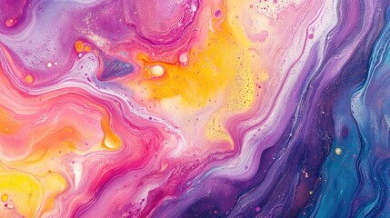 Alcohol Abstract Macro Print Marbled Watercolor Artwork Beautiful Blur Festival of Colors Geode Gouache Illustration Cosmic Dust