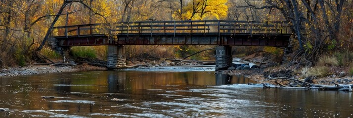 Canvas Print - Bridge Over a River