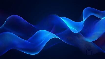 Abstract Blue Wave Background, Glowing Effect, Digital Technology Concept for Design