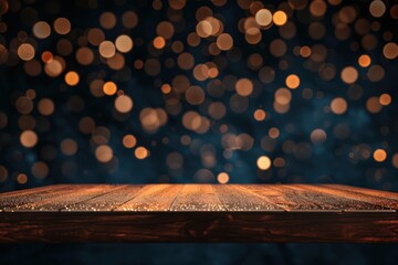 Sticker - Wooden table with lights