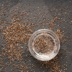 Poster - Chia seeds to mix with water - Salvia hispanica