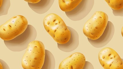 yellow potatoes pattern