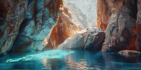 Scenic Pool with Stunning Rock Formations