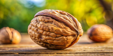 Walnut nut with full depth of field