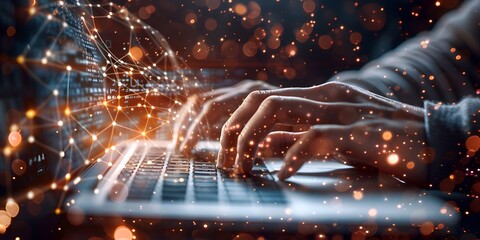 Laptop typing code.