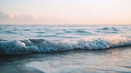 Wall Mural - Foamy Wave on the Beach