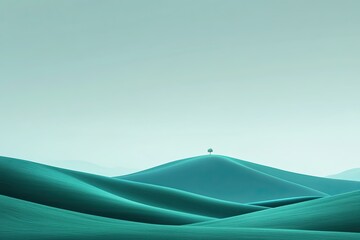 Wall Mural - Minimalistic landscape view 