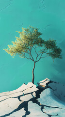 Wall Mural - A tree in a drought