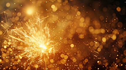 Aufkleber - Bright sparkler with sparkling trails