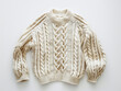 © Shanorsila - Cozy Cream Cable Knit Sweater on White Background