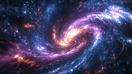 Wall Mural - Cosmic Spiral Galaxy.