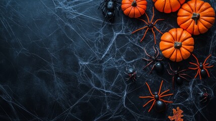 Wall Mural - The concept of halloween day and national pumpkin day. Background for banner, ads, wallpaper, business, invitation, and many more