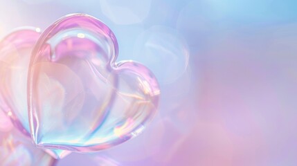 Poster - Delicate heart outlines with subtle pastel colors on a clean, light background, ideal for a soft and elegant appearance.