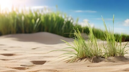 grass and sand