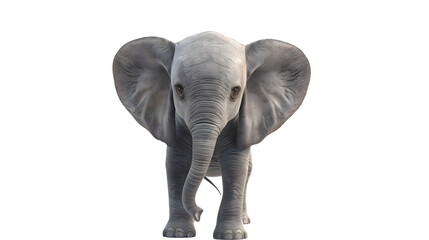 a baby elephant, 3D Animation, white background