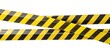 © PloyJai - Yellow and black barricade tape isolated on white background for safety and caution warnings