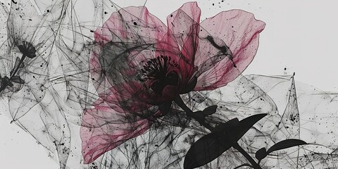 Canvas Print - background with flowers