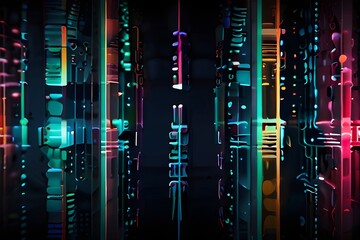 Wall Mural - Abstract cyber space Generative AI