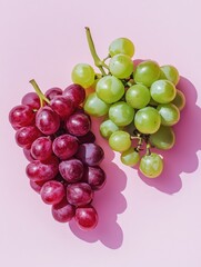 Sticker - Grapes on Pink Surface