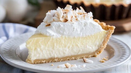 Poster - Delicious Coconut Cream Pie Slice