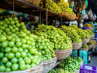 Wall Mural - Market Filled With Apples