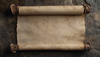 Ancient Scroll on a Rustic Background