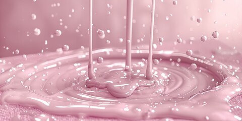 Poster - water drops on pink